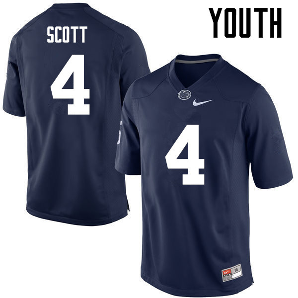 Youth Penn State Nittany Lions #4 Nick Scott College Football Jerseys-Navy